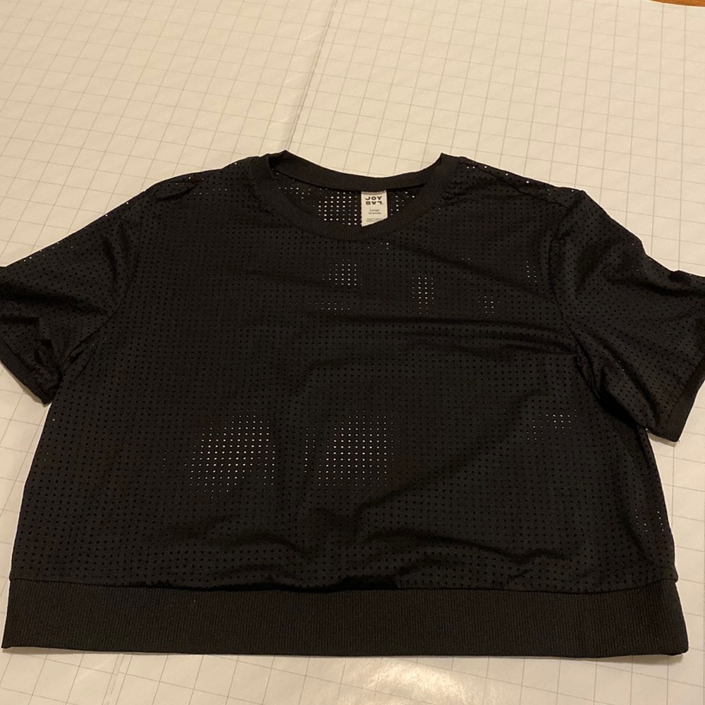 Black, mesh, cropped T-Shirt